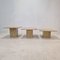 Tables Basses Vintage en Travertin, Italie, 1980s, Set de 3 2