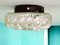 Large Square Clear Glass Ceiling Lamp, 1970s 1