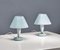 Blaue italienische Mid-Century Nachttischlampen, 1950er, 2er Set 4