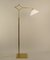 Lampadaire Extensible en Laiton avec Abat-Jour Ajustable, Allemagne, 1940s 2