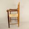 Ländlicher Armlehnstuhl aus Kirschholz & Stroh, Frankreich, 1840er 8