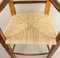 Rural Cherry Wood and Straw Armchair, France, 1840s, Image 3