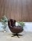 Swivel Leather Lounge Chair by Henry Walter Klein for Bramin, Denmark, 1960s 2