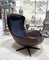 Swivel Leather Lounge Chair by Henry Walter Klein for Bramin, Denmark, 1960s, Image 20