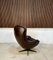 Swivel Leather Lounge Chair by Henry Walter Klein for Bramin, Denmark, 1960s 14