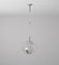 Lámpara colgante italiana de cristal de Murano y latón, años 60, Imagen 1