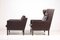 Danish Leather Lounge Chairs, 1980s, Set of 2 2