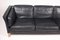 Vintage Danish Three-Seater Black Leather Sofa from Mogens Hansen, 1980s 3