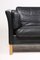 Vintage Danish Three-Seater Black Leather Sofa from Mogens Hansen, 1980s 2