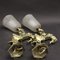 Art Deco Wall Lights with Bronze Mount from Muller Frères, 1920s, Set of 2, Image 3