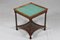 Danish Art Deco Side Table with Jade Green Tiles 1