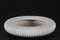 Large Danish Art Deco Ribbed Bowl with White Glaze by Michael Andersen, 1930s, Image 1