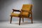 Mid-Century Centa Paddle Armchair with Ginger Velvet Upholstery, England, 1950s, Image 1
