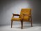 Mid-Century Centa Paddle Armchair with Ginger Velvet Upholstery, England, 1950s, Image 3