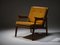 Fauteuil Centa Paddle Mid-Century avec Tapisserie en Velours Gingembre, Angleterre, 1950s 5