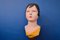 Edmée, Busto Art Déco de mujer joven, siglo XX, Yeso, Imagen 3