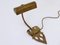 Wandlampe oder Wandlampe aus gehämmertem Messing im Jugendstil, Deutschland, 1900er 11