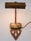 Aplique o lámpara de pared modernista de latón martillado, Alemania, década de 1900, Imagen 2