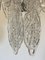 Lámpara de araña de cristal de Murano y acero, años 70, Imagen 11