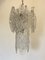 Lámpara de araña de cristal de Murano y acero, años 70, Imagen 7