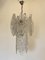 Lámpara de araña de cristal de Murano y acero, años 70, Imagen 1