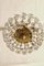 Brass & Crystal Ceiling Lamp, Spain, 1950s 7