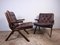 Leather Folding Chairs from Ekornes Norway, 1960s, Set of 2, Image 1