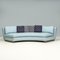 Blue Leather Seymour Low 01 Sofa by Rodolfo Dordoni for Minotti, 2018 2