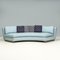 Blue Leather Seymour Low 01 Sofa by Rodolfo Dordoni for Minotti, 2018, Image 2