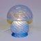 Scandinavian Blue Mushroom Glass Table Lamp, 1970s, Image 3