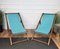 Transat Folding Deck Chair in Bamboo Wood and Fabric, 1970s, Image 2