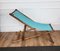 Transat Folding Deck Chair in Bamboo Wood and Fabric, 1970s, Image 5