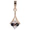 Modern Blue and White Sapphire 18 Karat Yellow Gold Pendant, Image 1