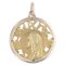 French Openworked 18 Karat Rose Gold Haloed Virgin Medal, 1960s, Image 1