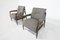Mid-Century Modern Armchairs in Wood and Grey Fabric, Italy, 1960s, Set of 2 10