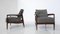 Mid-Century Modern Armchairs in Wood and Grey Fabric, Italy, 1960s, Set of 2, Image 4