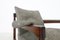Mid-Century Modern Armlehnstühle aus Holz & Grauem Stoff, Italien, 1960er, 2er Set 7