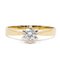 Vintage 14k Yellow and White Gold Solitaire Ring with 0.54ct Brilliant Cut Diamond, 1970s 1