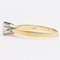 Anillo solitario vintage de oro amarillo y blanco de 14 k con diamante de talla brillante de 0,54 ct, años 70, Imagen 5