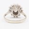 Vintage 18k White Gold Pearl and Diamond Flower Ring, 1960s 6