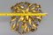 Hollywood Regency Style Gilt Metal Floral Flush Mount or Ceiling Light, 1970s, Image 17