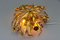 Hollywood Regency Style Gilt Metal Floral Flush Mount or Ceiling Light, 1970s, Image 4