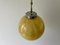 Art Deco Yellow Ball Glass Exceptional Church Lamp, 1940s 2