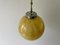Art Deco Yellow Ball Glass Exceptional Church Lamp, 1940s, Image 2