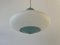 Mid-Century Glass and Turquois Metal Ceiling Lamp by Angelo Lelli for Arredoluce, Italy, 1950s 6