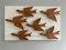 Arte de pared con 6 pájaros voladores alemán moderno de madera, Alemania, años 60, Imagen 4
