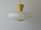 Mid-Century Glass and Yellow Metal Ceiling Lamp by Angelo Lelli for Arredoluce, Italy, 1950s, Image 6