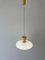 Mid-Century Glass and Yellow Metal Ceiling Lamp by Angelo Lelli for Arredoluce, Italy, 1950s 9
