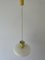 Mid-Century Deckenlampe aus Glas & Gelbem Metall von Angelo Lelli für Arredoluce, Italien, 1950er 8