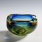 Mid-Century Modern Murano Blue and Yellow Sommerso Art Glass Bowl, 1960s, Image 6